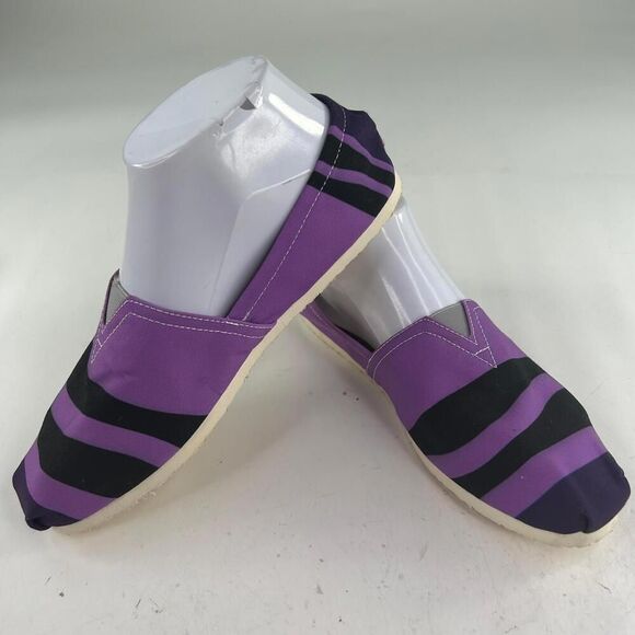 Groove Bags Women's MS. CRUZ Slip-On Shoes US 7.5 Purple Canvas Slippers Loafers - Picture 3 of 11